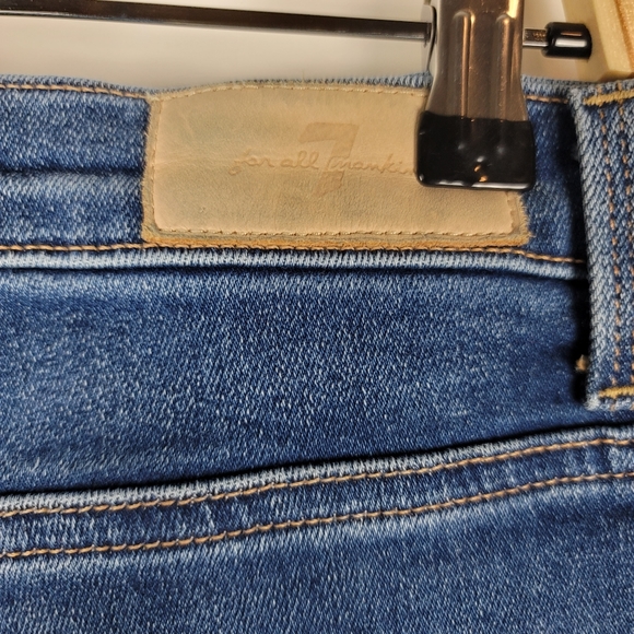 7 FAM button fly luxe Vintage high waist ankle skinny jeans size 33 - Picture 6 of 9